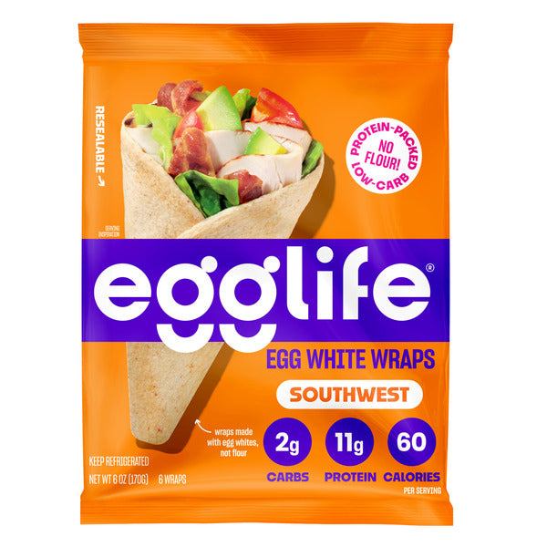 egglife southwest, egg white wraps
