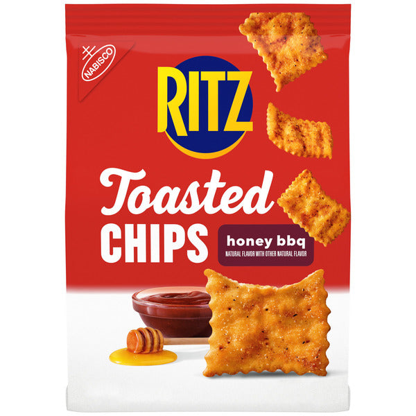 Ritz Toasted Chips Honey Bbq Crackers, Party Snacks 8 oz
