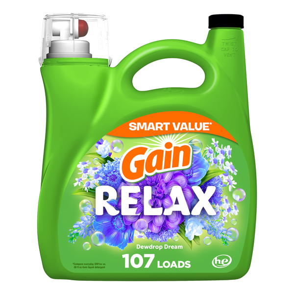 Gain Liquid Laundry Detergent, Relax Dewdrop Dream Scent