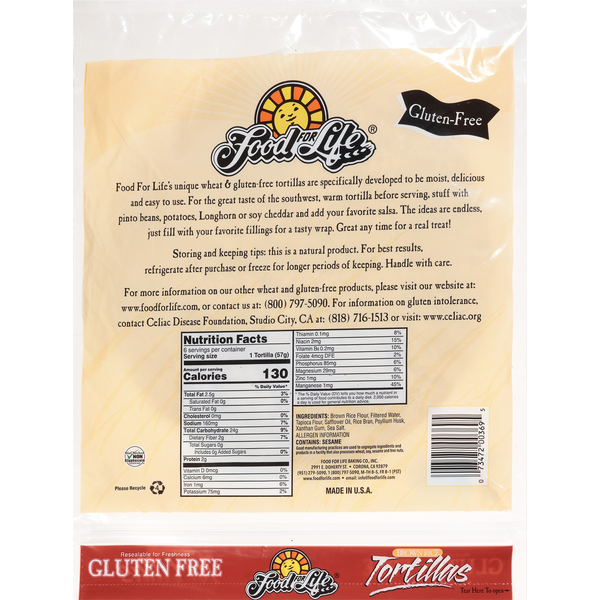 Food for Life Gluten-Free Brown Rice Tortillas