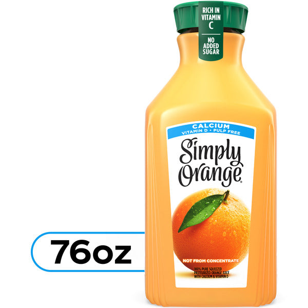 Simply Orange Juice Calcium Bottle