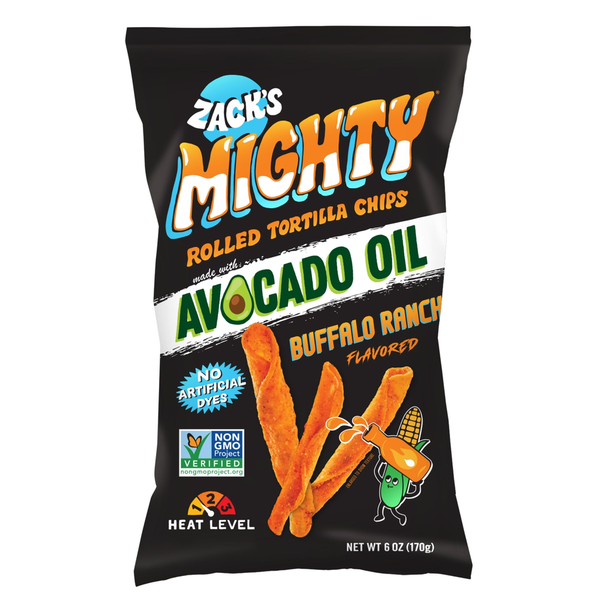Zack's Mighty Avocado Oil Rolled Tortilla Chips - Buffalo Ranch