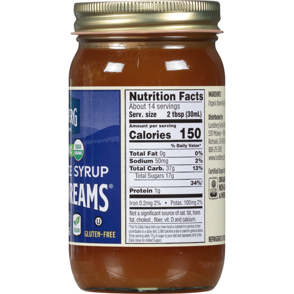 Lundberg Family Farms Syrup, Organic, Brown Rice