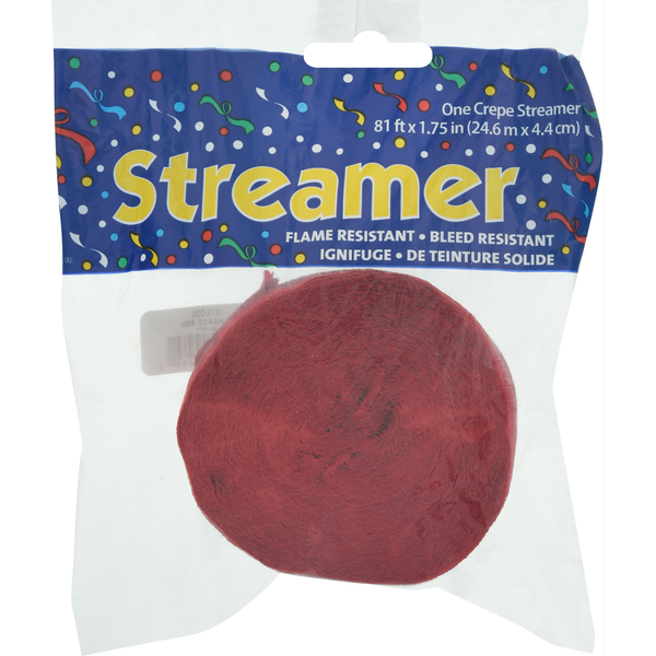 Celebrations Crepe Streamer, Classic Red
