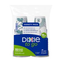 Dixie Paper Coffee Cups & Lids, 16oz Disposable Ho...
️