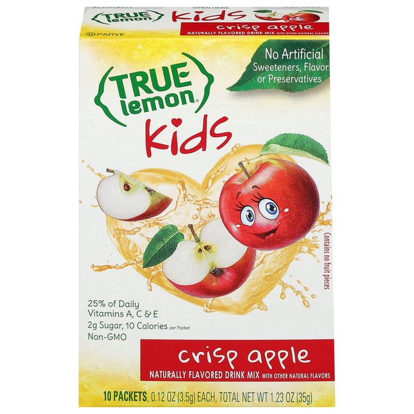 True Lemon Drink Mix, Crisp Apple, Kids