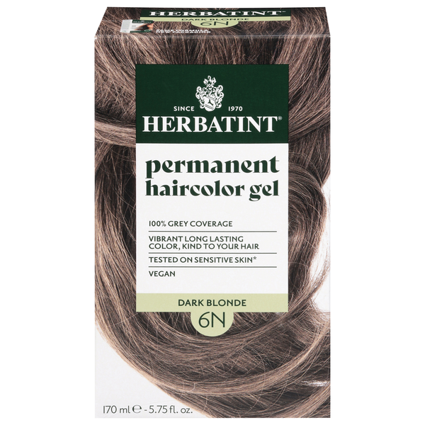 Herbatint Haircolor Gel, Permanent, Dark Blonde, 6N