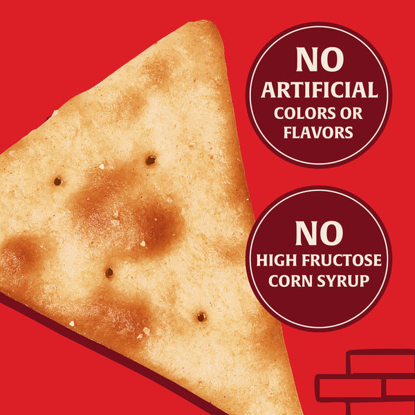 Town House Pita Sea Salt Oven Baked Crackers, Salty Snacks, Family Size, 15 oz