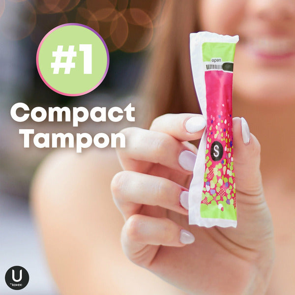 U by Kotex Click Compact Unscented Tampons, Super