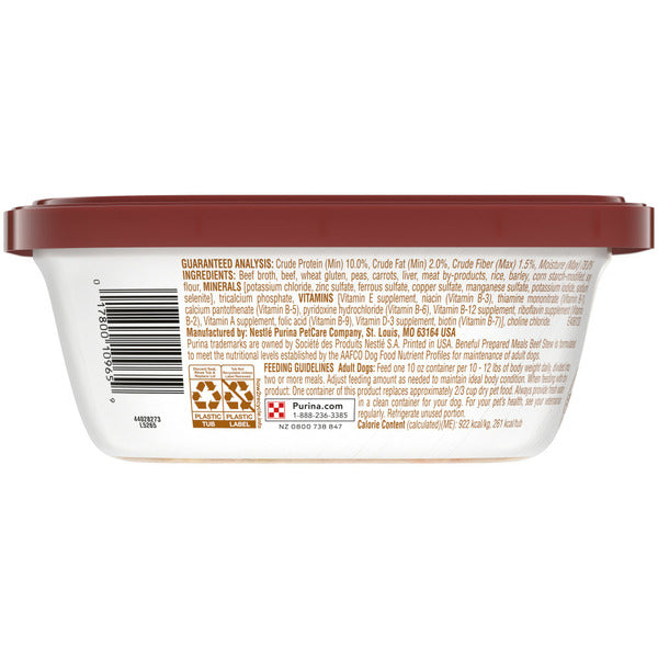 Purina Beneful High Protein, Gravy Wet Dog Food, Prepared Meals Beef Stew