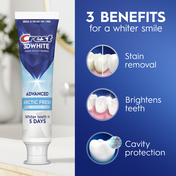 Crest 3DWhite Advanced Toothpaste, Arctic Fresh