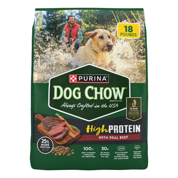 Purina Dog Chow High Protein Dry Dog Food With Real Beef