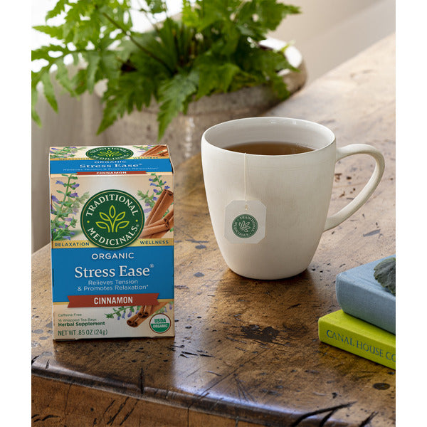 Traditional Medicinals Organic Stress Ease, Caffeine Free Herbal Tea