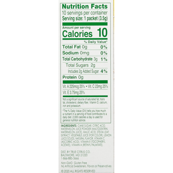 True Lemon Drink Mix, Wild Watermelon, Kids