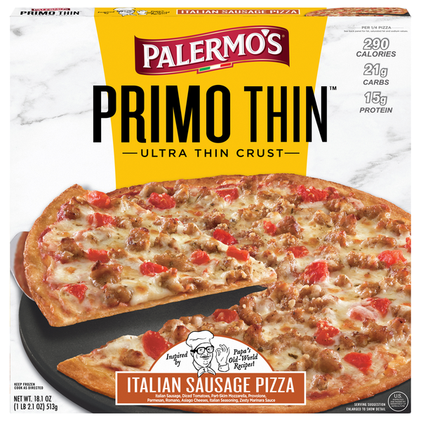 Palermo's Primo Thin Pizza, Ultra Thin Crust, Italian Sausage