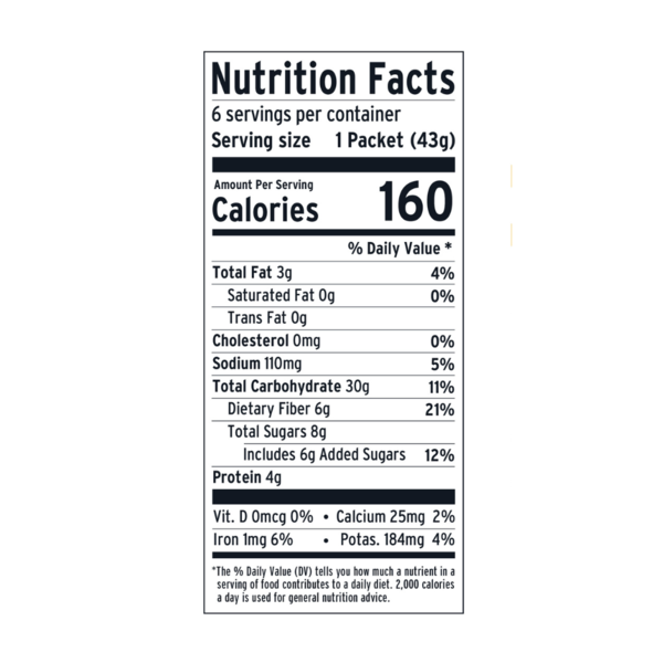 Purely Elizabeth Blueberry Flax Oatmeal Multipack, Prebiotic Fiber