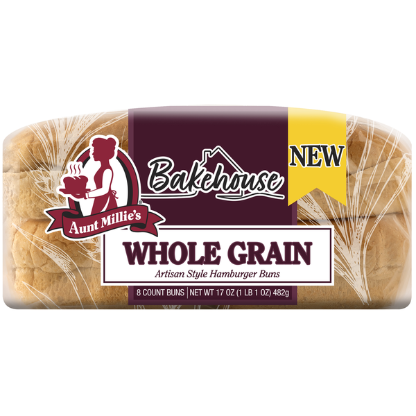 Aunt Millie's Artisan Style Whole Grain Hamburger Buns