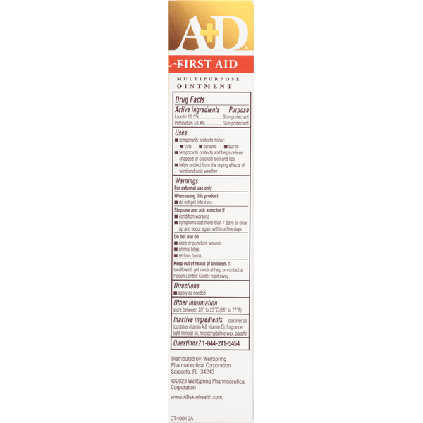 A+D First Aid Multipurpose Skin Protectant Ointment