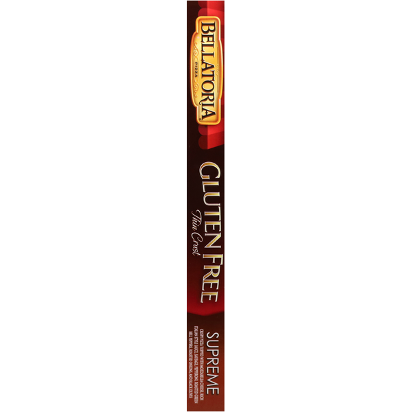 Bellatoria Pizza, Gluten Free, Supreme, Thin Crust