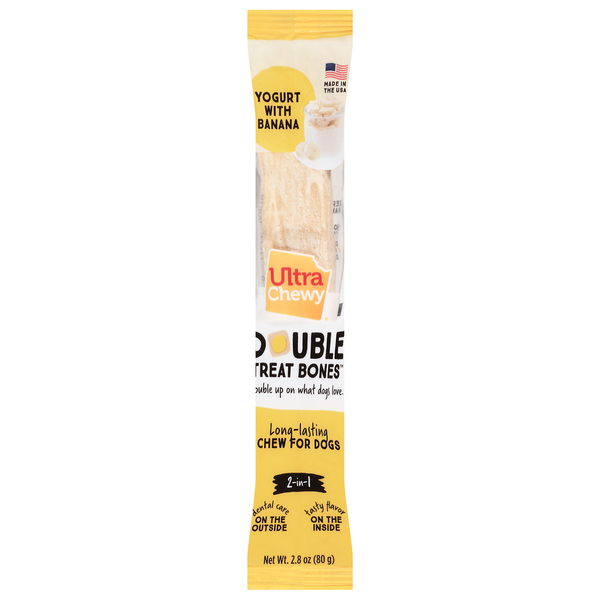 Ultra Chewy 2-in-1 Long-Lasting Yogurt with Banana Double Treat Bones