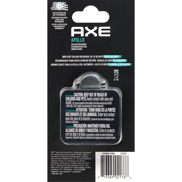 AXE Apollo Car Air Freshener