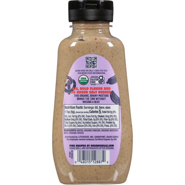 Organicville No Added Salt Stone Ground Mustard