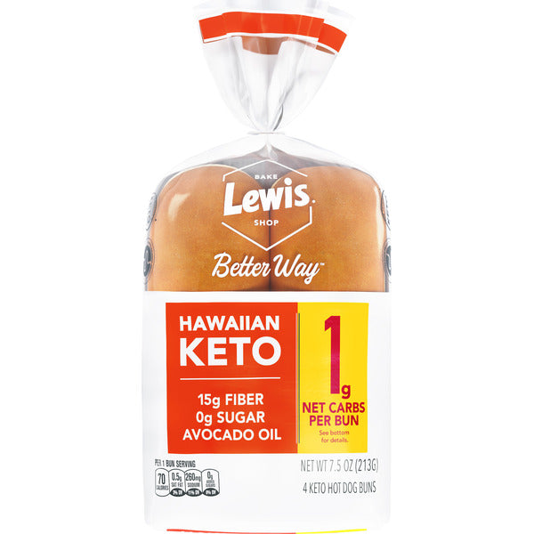 Lewis Bake Shop Hawaiian Keto Hot Dog Buns