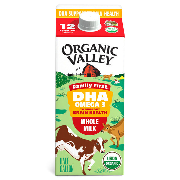 Organic Valley® Omega 3 DHA Whole Organic Milk, Family First