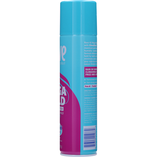 Rave 4x Mega Hold Unscented Hair Spray