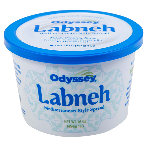 Container of Odyssey Labneh Mediterranean-Style Spread on a white background
