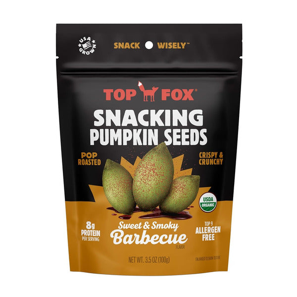 Top Fox Snacks Pumpkin Seeds, Sweet & Smoky Barbecue