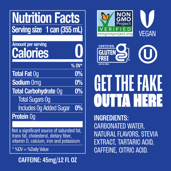 Zevia Soda, Zero Sugar, Cola