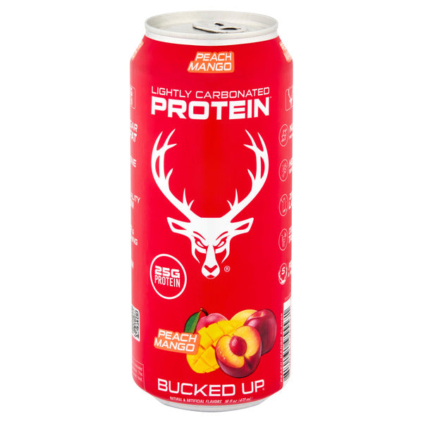 Bucked Up Peach Mango Lightly Carbonated Protein Drink