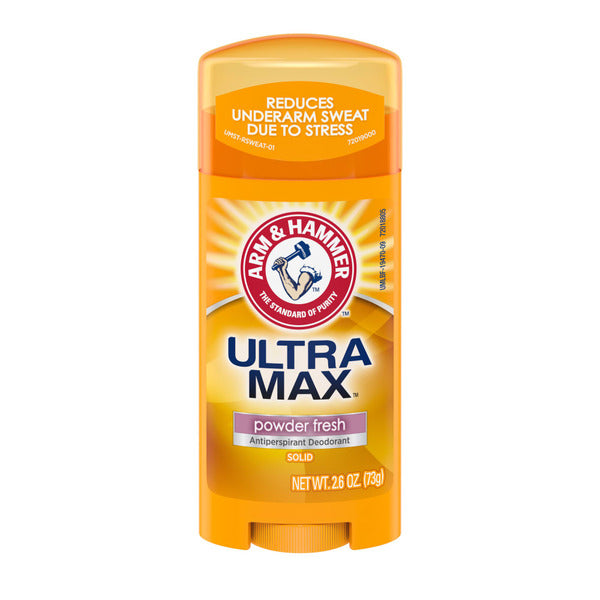 Arm & Hammer Ultra Max Deodorant- Powder Fresh-  Solid Oval -