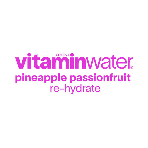 Vitaminwater Re-Hydrate Pineapple Passionfruit Zero Sugar Flavored Water Beverage Bottle