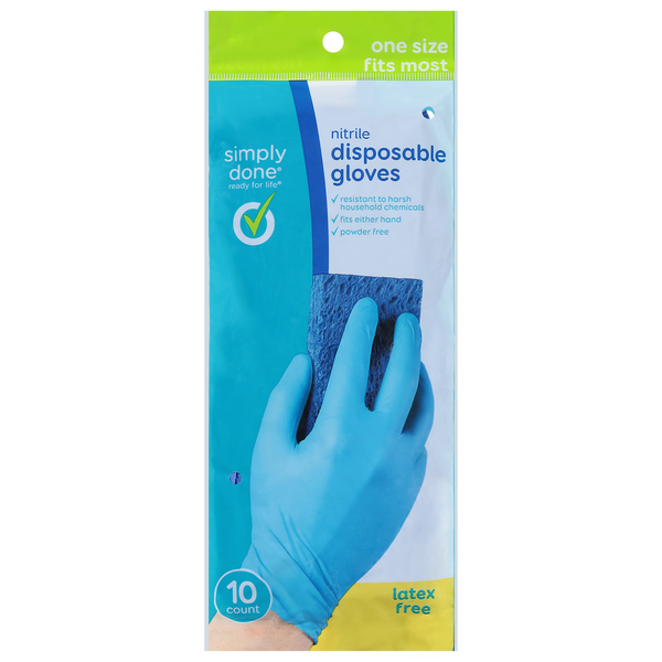 Simply Done Gloves, Disposable, Nitrile
