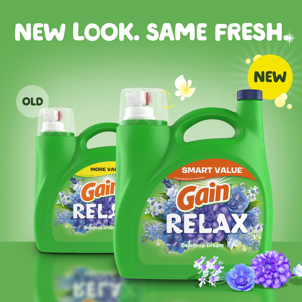 Gain Liquid Laundry Detergent, Relax Dewdrop Dream Scent