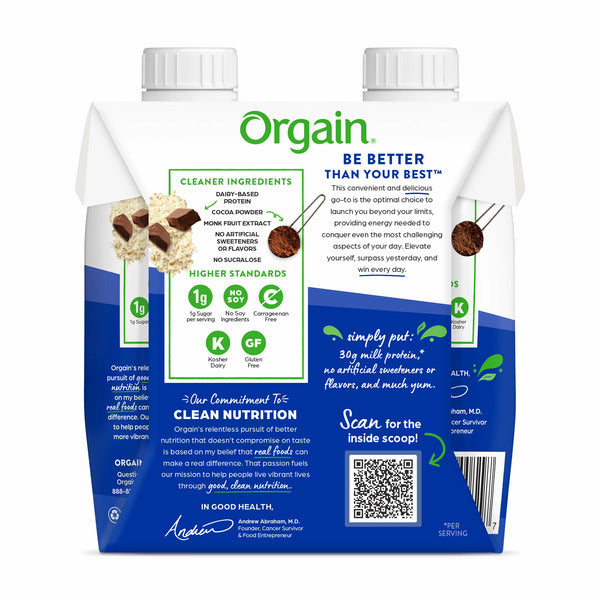 Orgain 30g Protein Shake, Dairy Based - Chocolate Fudge
