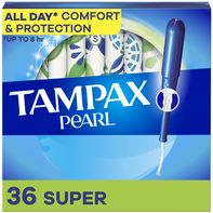 TAMPAX Pearl Plastic Super Absorbency, Unscented T...
️