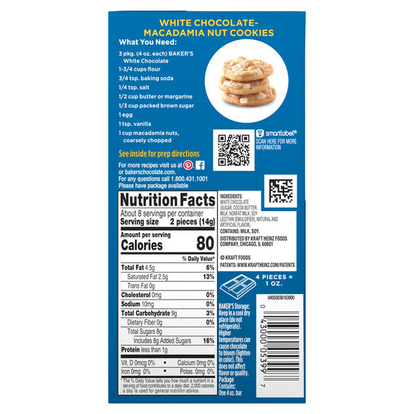 Baker's White Chocolate Premium Baking Bar