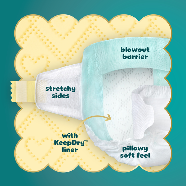Pampers Swaddlers Diapers, Size 1