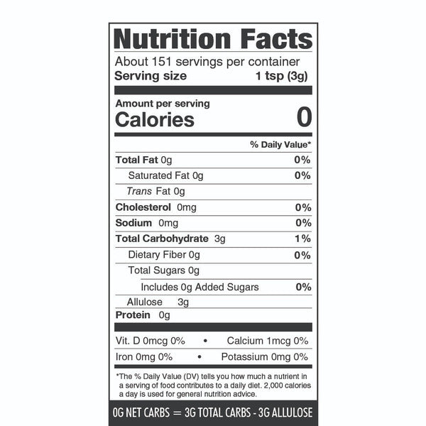 Wholesome Yum Besti Natural Powdered Sugar Substitute With Monk Fruit Allulose