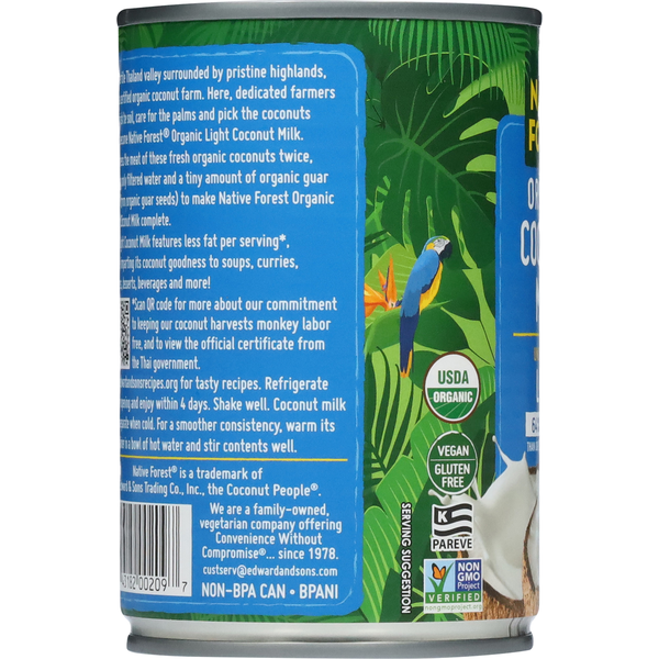 Native Forest Organic Light Unsweetened Coconut Milk