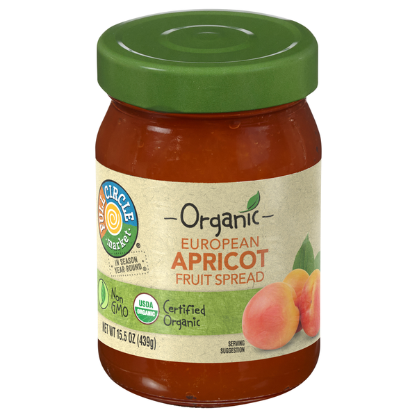 Full Circle Fruit Spread, Apricot, European