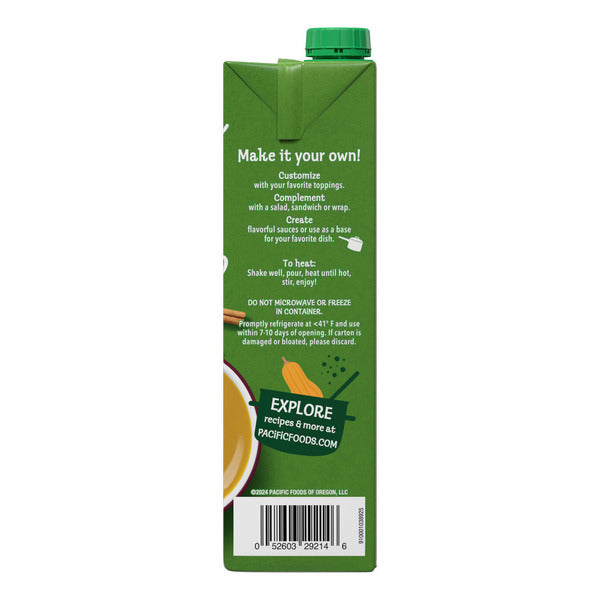 Pacific Foods Organic Butternut Squash Soup With Cinnamon and Nutmeg