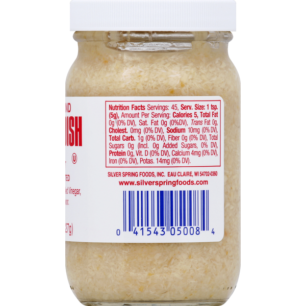 Silver Spring Horseradish, Fresh Ground, Coarse Cut