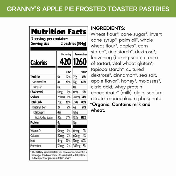 Nature's Path Frosted Granny Apple Pie Toaster Pastries