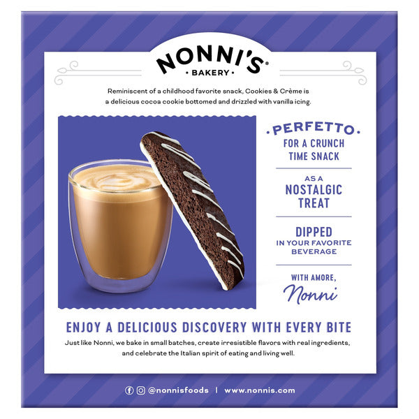 Nonni's Cookies & Créme Biscotti