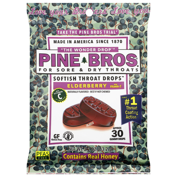 Pine Bros Softish Elderberry Throat Drops