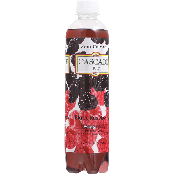 Cascade Ice Sparkling Water, Zero Calories, Black Raspberry